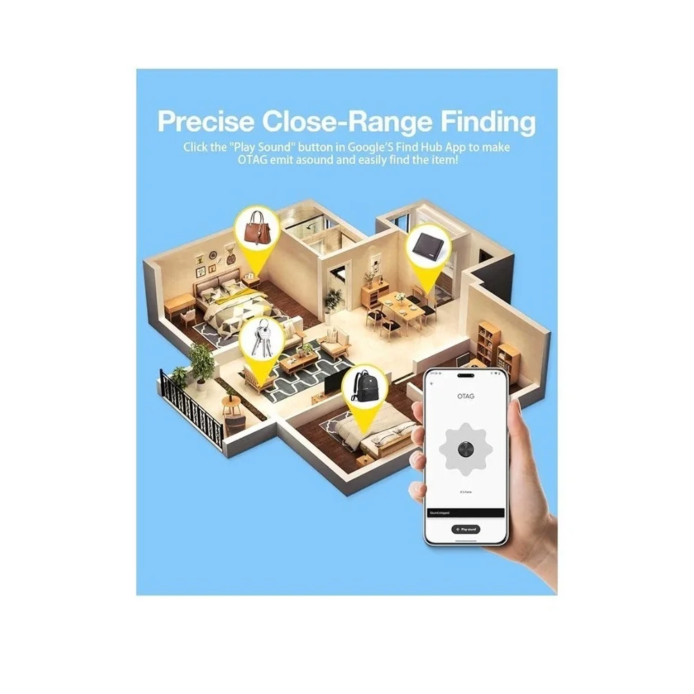 Android Air Tags 4-pack And 4-pack Of Keychain Holders NEW Never Opened